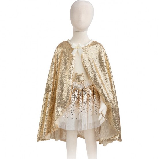 great pretenders verkleedcape gracious gold sequins - 4-6 jaar 