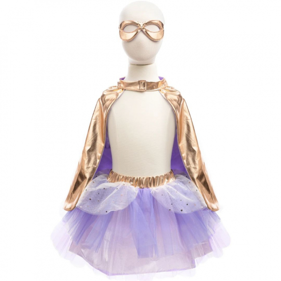 great pretenders verkleedrok met cape en masker gold - 4-6 jaar