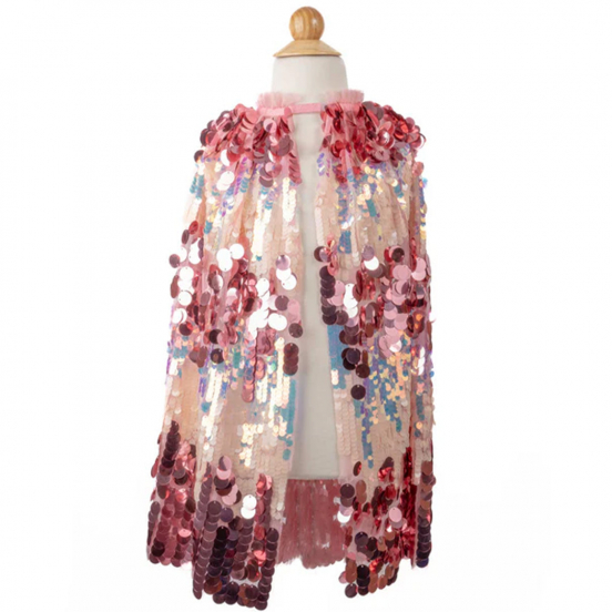 great pretenders verkleedcape 5th avenue pailletten roze - 4-6 jaar