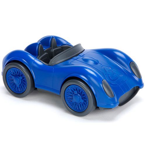 green toys raceauto blauw
