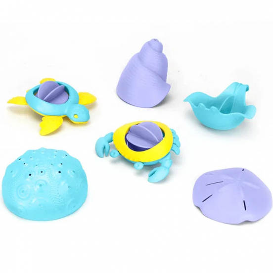 green toys bad- en strandspeelgoed zeeleven - 6st