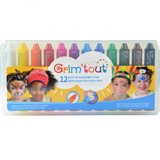 grim'tout schminkstiften 12 kleuren - regenboog