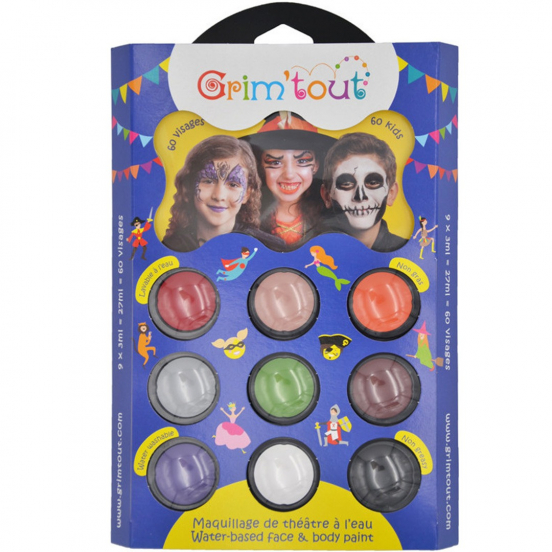 grim'tout schminkset 9 kleuren - heks en vampier