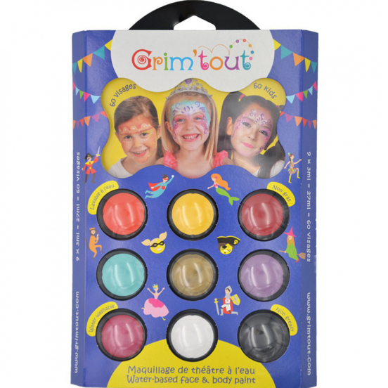 grim'tout schminkset 9 kleuren - prinsessen