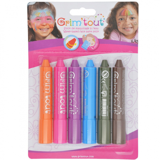 grim'tout schminkstiften 6 kleuren - regenboog