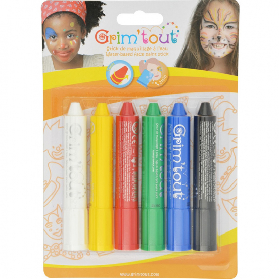 grim'tout schminkstiften 6 kleuren 