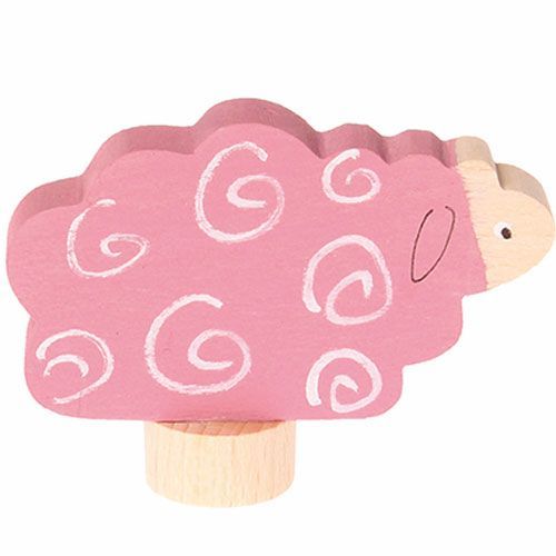 grimm's decoratie figuur - roze schaap