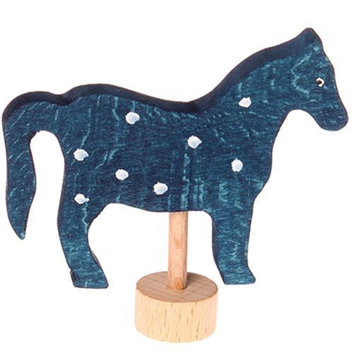 grimm's decoratie figuur - paard blauw
