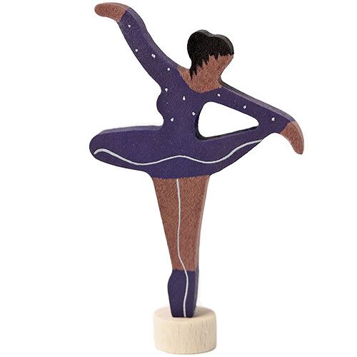 grimm's decoratie figuur - ballerina paars