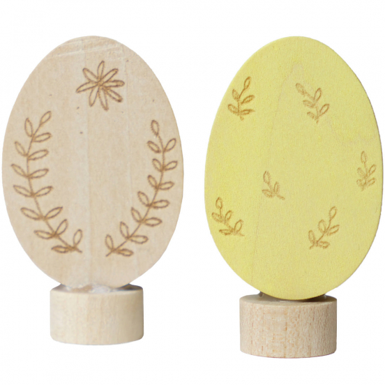 grimm's decoratie figuur paaseieren - ornamental duo - 2st