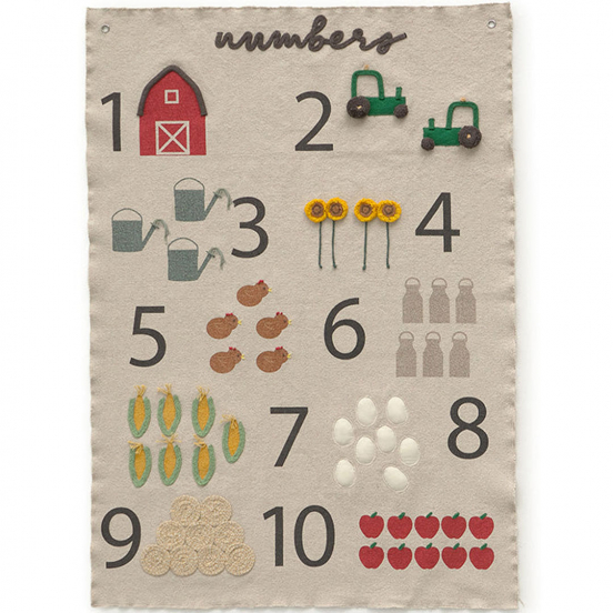 lorena canals wandkleed farm numbers - 70x100 cm