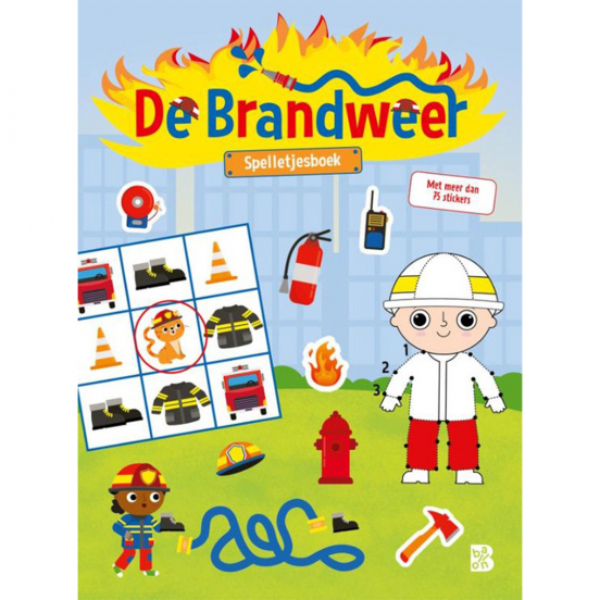 uitgeverij ballon de brandweer spelletjesboek