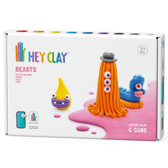 hey clay boetseerklei beasts - worm, ginger, drop