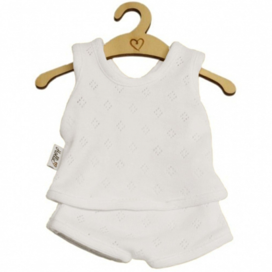hollie poppenkleding ondergoed - ajour white - 34 cm
