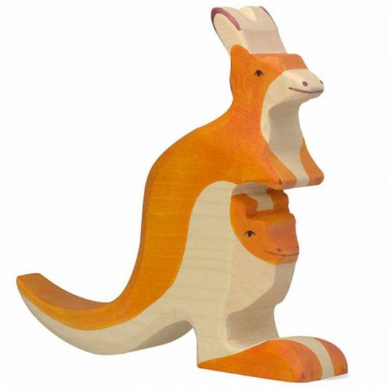 holztiger kangoeroe met jong 15 cm 
