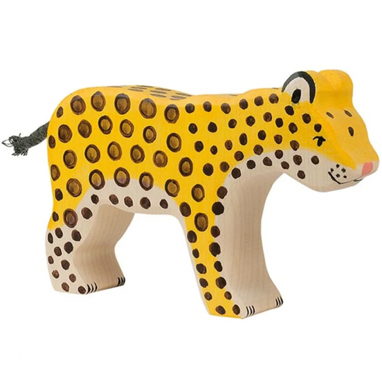 holztiger luipaard - 14 cm 