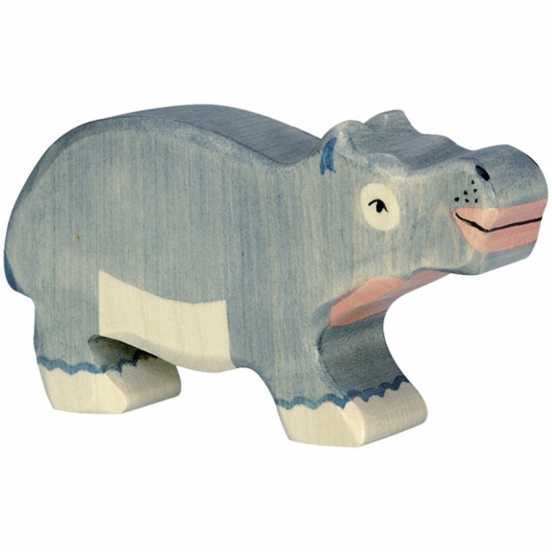 holztiger nijlpaard kalf - 11 cm 