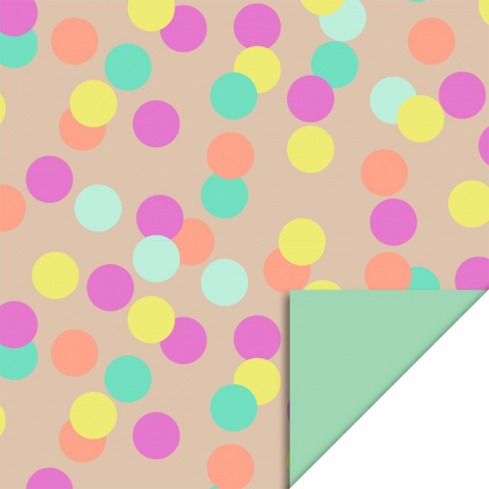 house of products inpakpapier big confetti nude - mint - 3 m