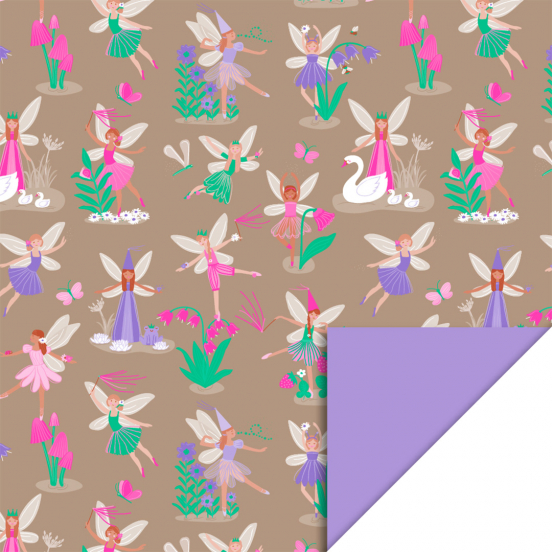 house of products inpakpapier elfjes taupe - lilac - 3 m