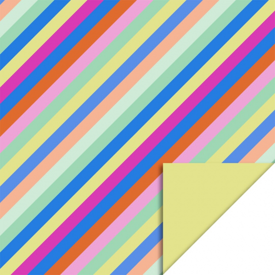 house of products inpakpapier multi stripes bright - yellow - 3 m