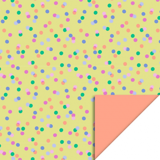 house of products inpakpapier party confetti yellow - salmon - 3 m