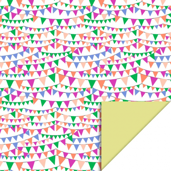 house of products inpakpapier party guirlande - yellow - 3 m