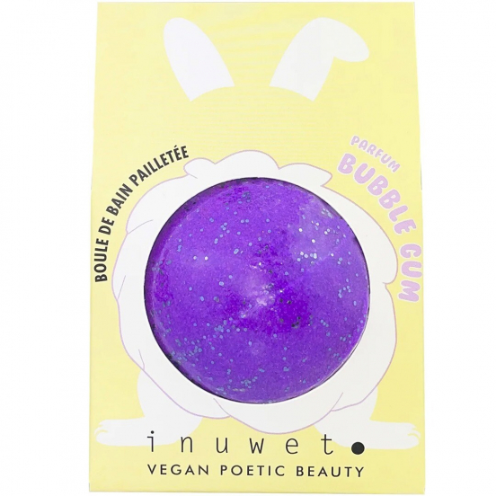 inuwet bruisbal glitter bubble gum - purple