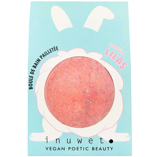 inuwet bruisbal glitter lila - pink