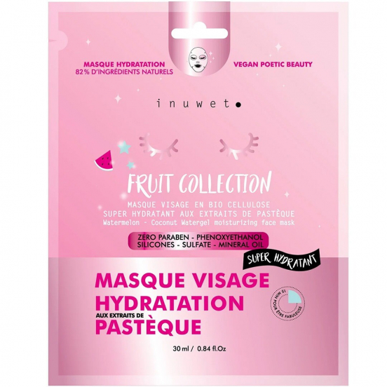 inuwet gezichtsmasker moisturizing fruit collection - watermelon