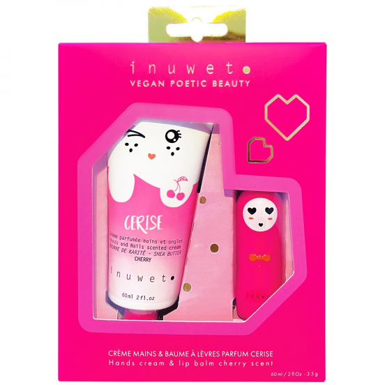 inuwet giftset handcrème en lippenbalsem cherry