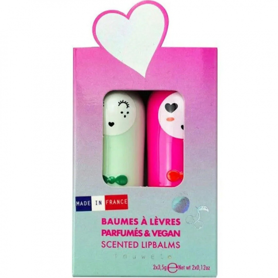 inuwet lippenbalsem giftset duo - cherry