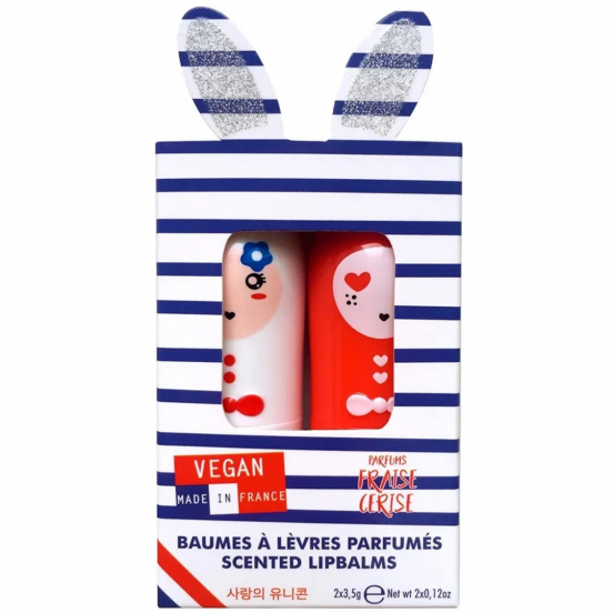 inuwet lippenbalsem giftset duo - paris