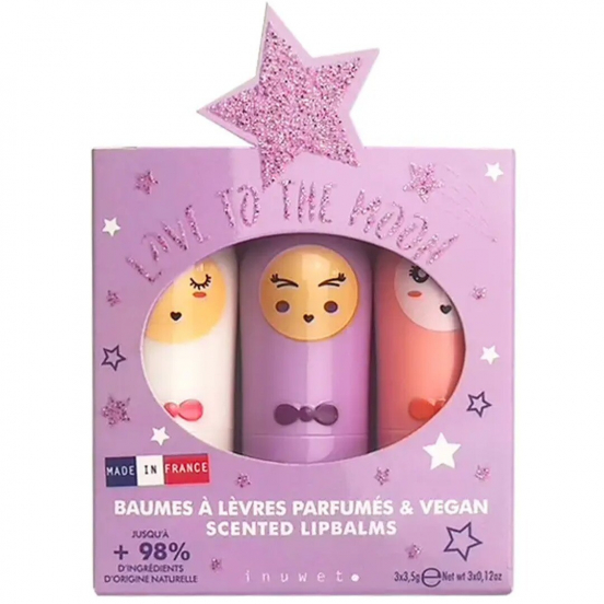 inuwet lippenbalsem giftset trio - mauve