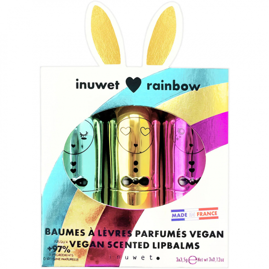 inuwet lippenbalsem giftset trio - rainbow