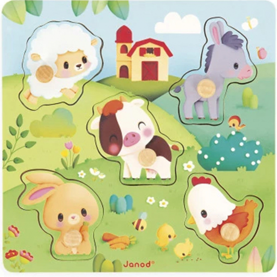 janod voelpuzzel de boerderij - 5st