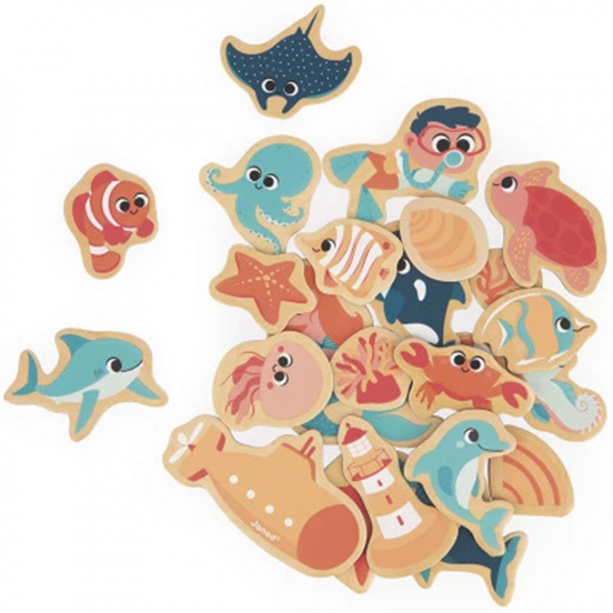 janod magneten zeedieren - 24st