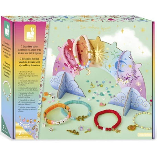 janod sieraden maken regenboog - 7st