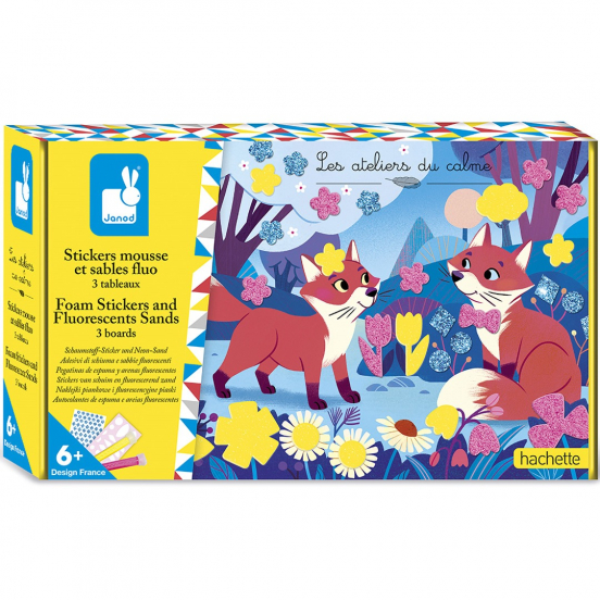 janod stickers en zand het bos