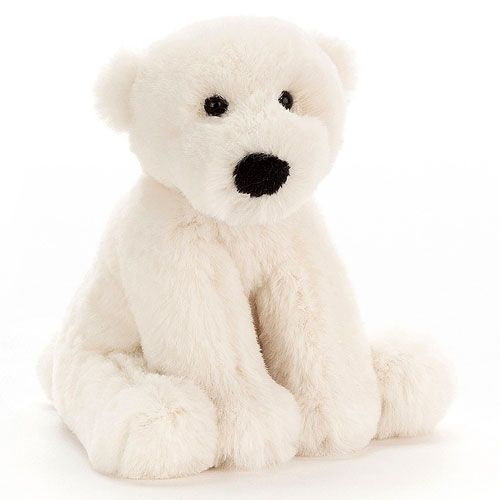 jellycat knuffelijsbeer perry polar bear - xs - 12 cm 