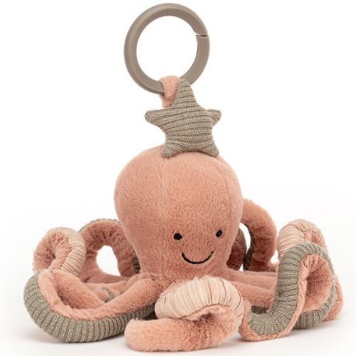 jellycat activiteitenknuffel octopus odell - 20 cm