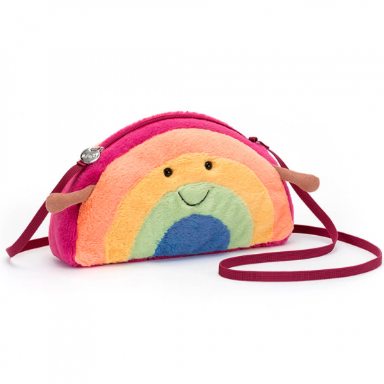 jellycat amuseable kindertas regenboog - 25 cm