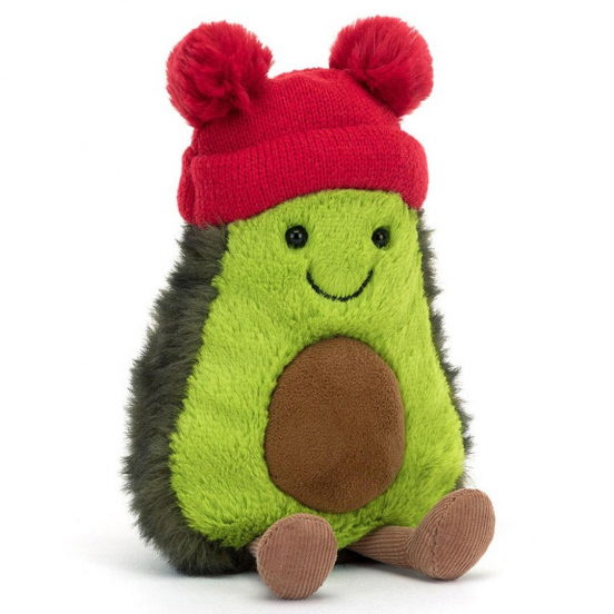 jellycat amuseables knuffelavocado bobble - 19 cm