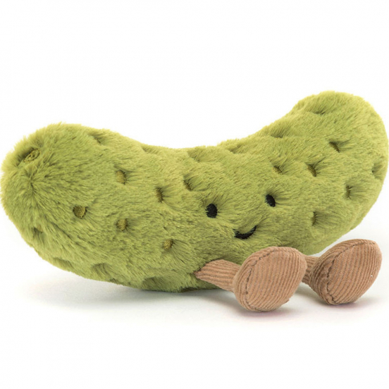 jellycat amuseables knuffelaugurk - 15 cm