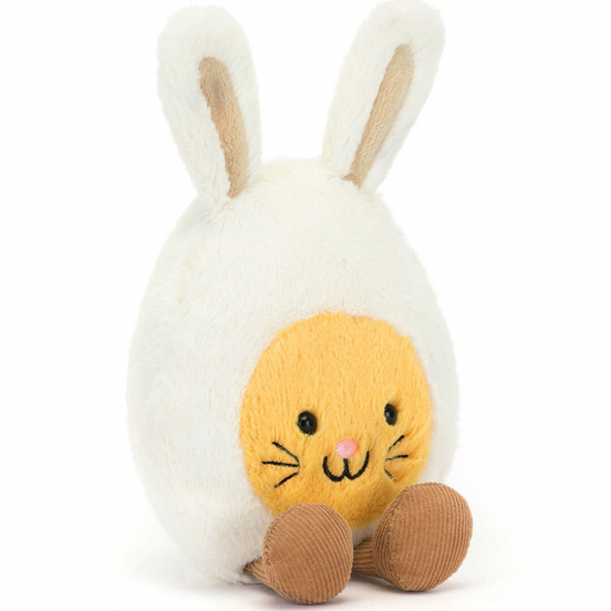 jellycat amuseables knuffelei konijn - 14 cm