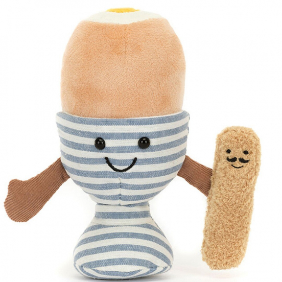 jellycat amuseables knuffelei met soldaatje - 16 cm