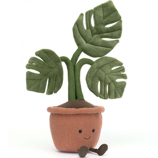 jellycat amuseables knuffelmonstera - 43 cm