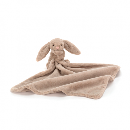 jellycat knuffeldoek bashful beige konijn - 34 cm 