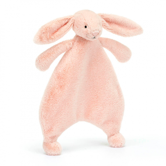 jellycat knuffeldoek bashful blush konijn - 27 cm 