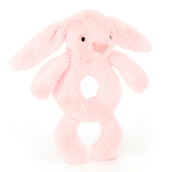 jellycat rammelaar bashful pink konijn - 18 cm 