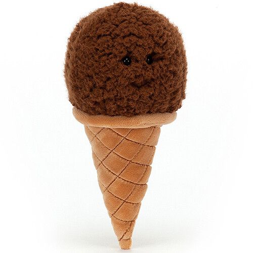 jellycat irresistable ice cream glace câline chocolate - 18 cm